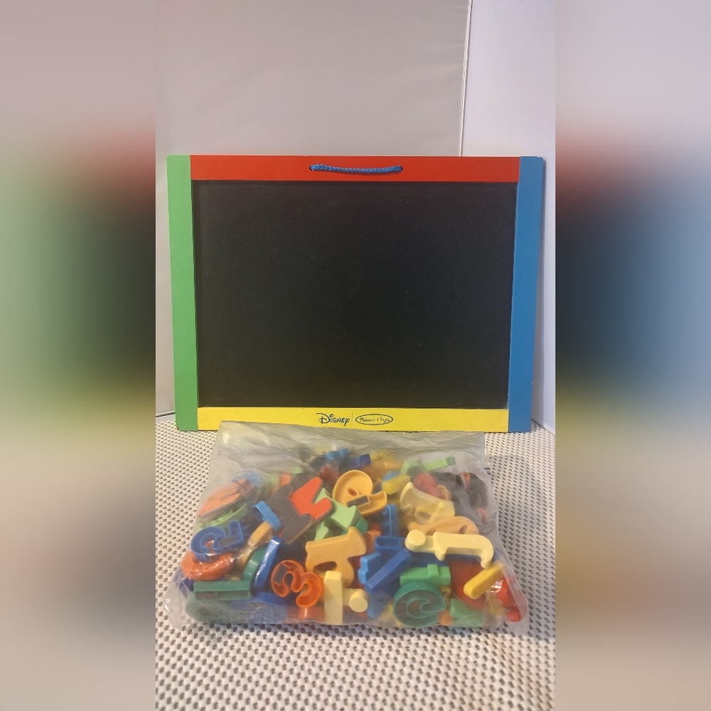Melissa and Doug Magnetic Chalkboard Disney w/Magnetic Letters As shown